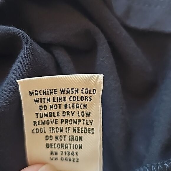 L.L. Bean short sleeve v neck soft dark navy dress size medium - Picture 9 of 11